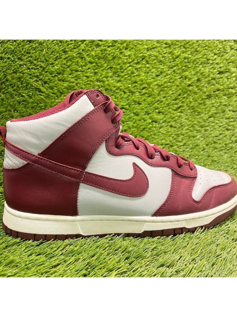 Nike Dunk High Mens Size 11.5 Dark Beetroot Gray Athletic Leather Shoes Sneakers